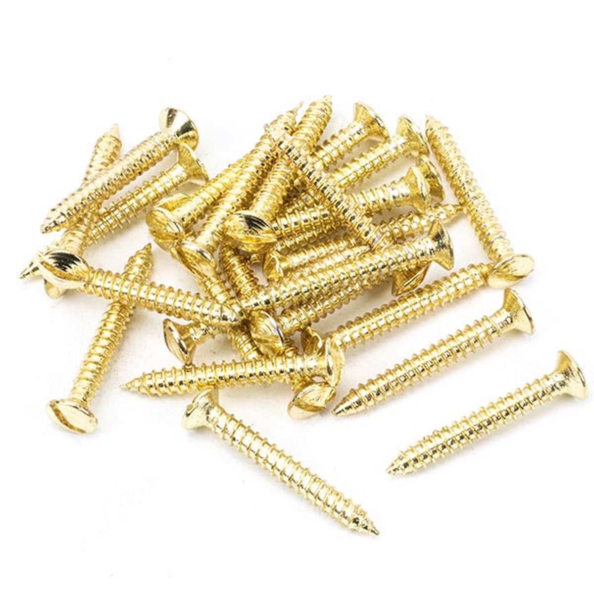 From The Anvil – Polished Brass SS 8×1″ Countersunk Raised Head Screws (25) – Polished Brass – 91268