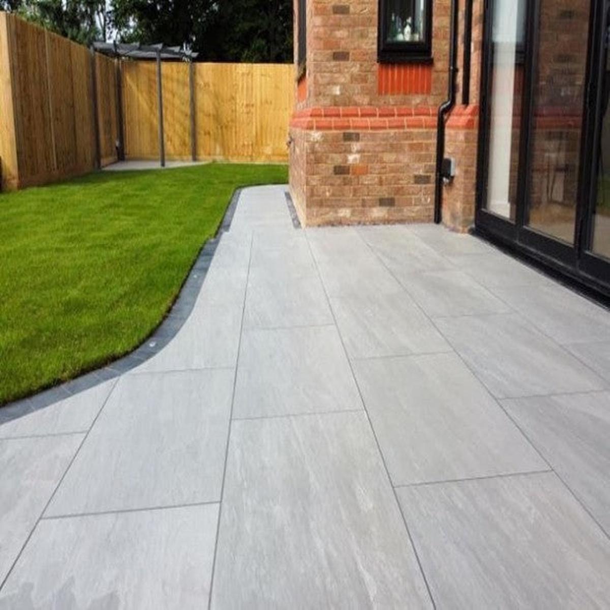 Kandla Grey Porcelain 900mm x 600mm x 20mm  Durable Outdoor Paving Tiles – 10 sqm