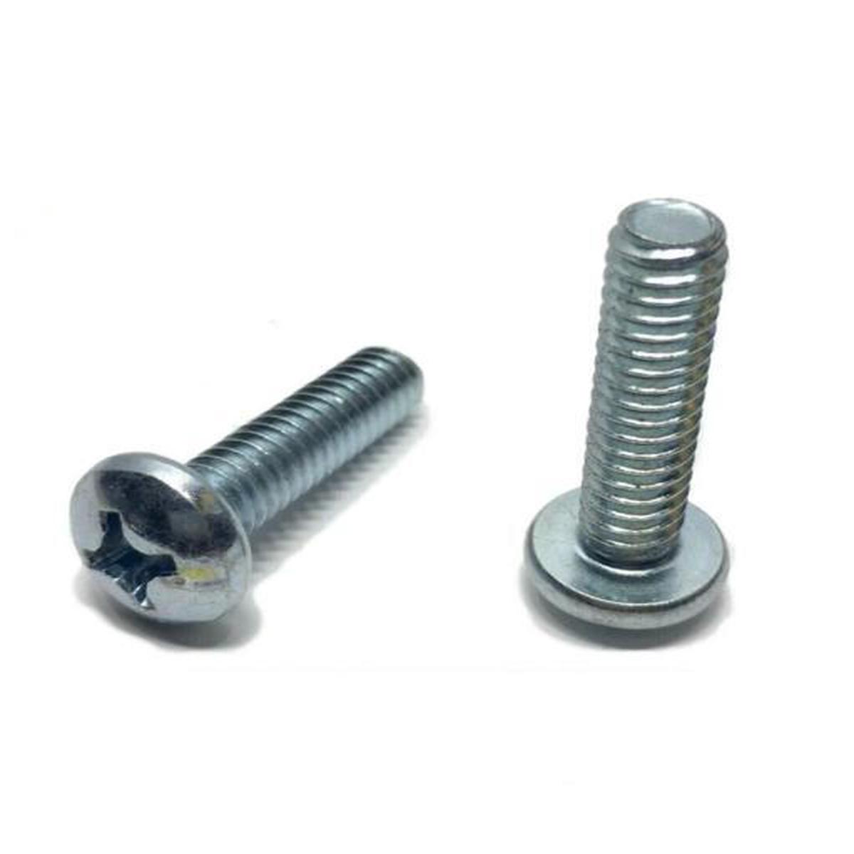 (Qty 1,000) 1/4"-20 x 3" Phillips Pan Head Machine Screw Zinc Plated Bulk Box