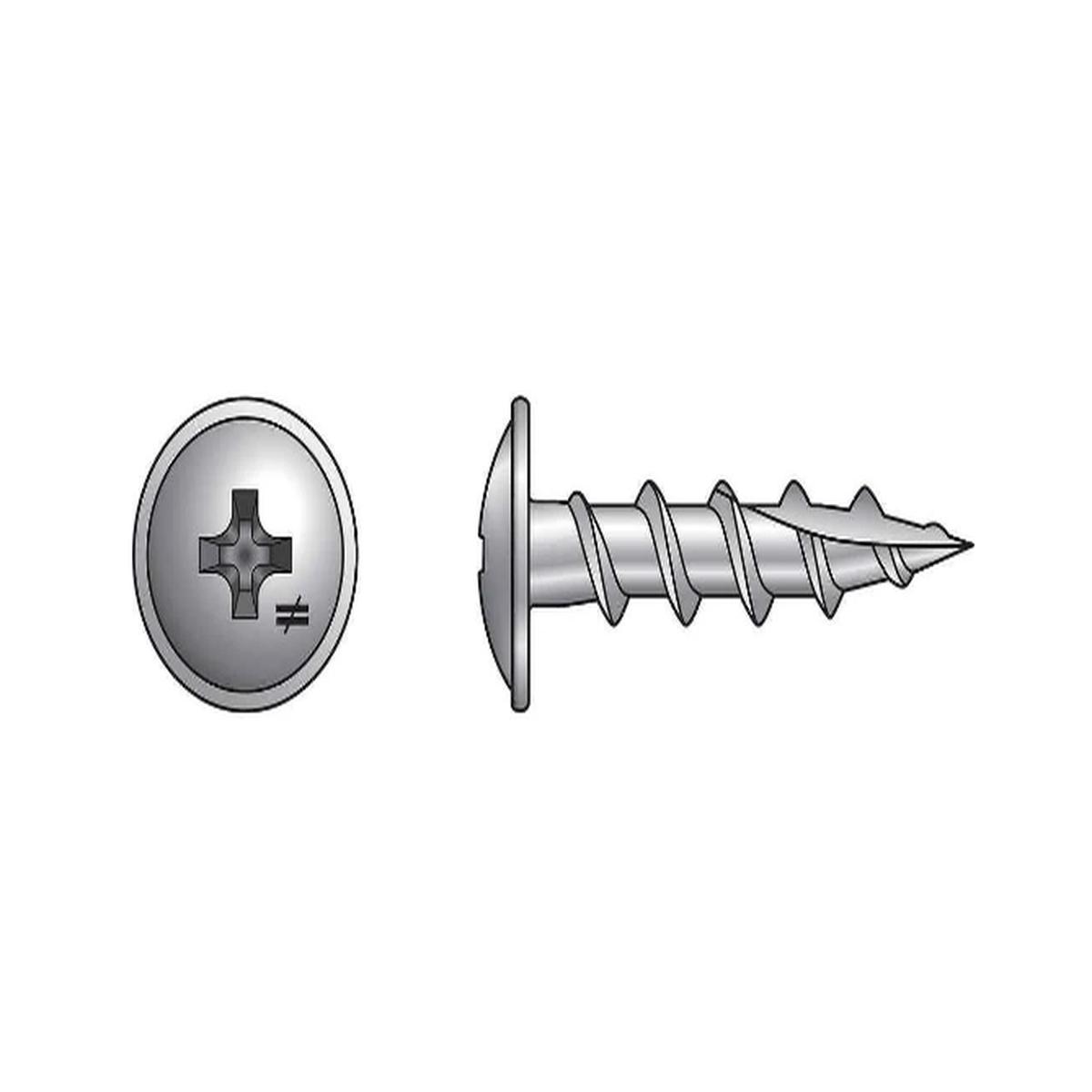 Simpson S08C125KQC Wire-Lath Modified Truss-Head Screw #8 x 1-1/4 in., #2 Phillips Head, Type 305