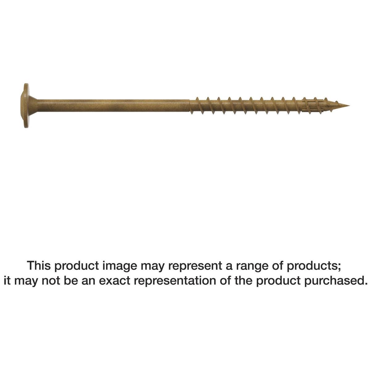 Simpson Strong-Tie CBT08300R200 Wafer-Head Construction Screw, #8 x 3-in. T20, Quik Guard, Tan, 200-Pack