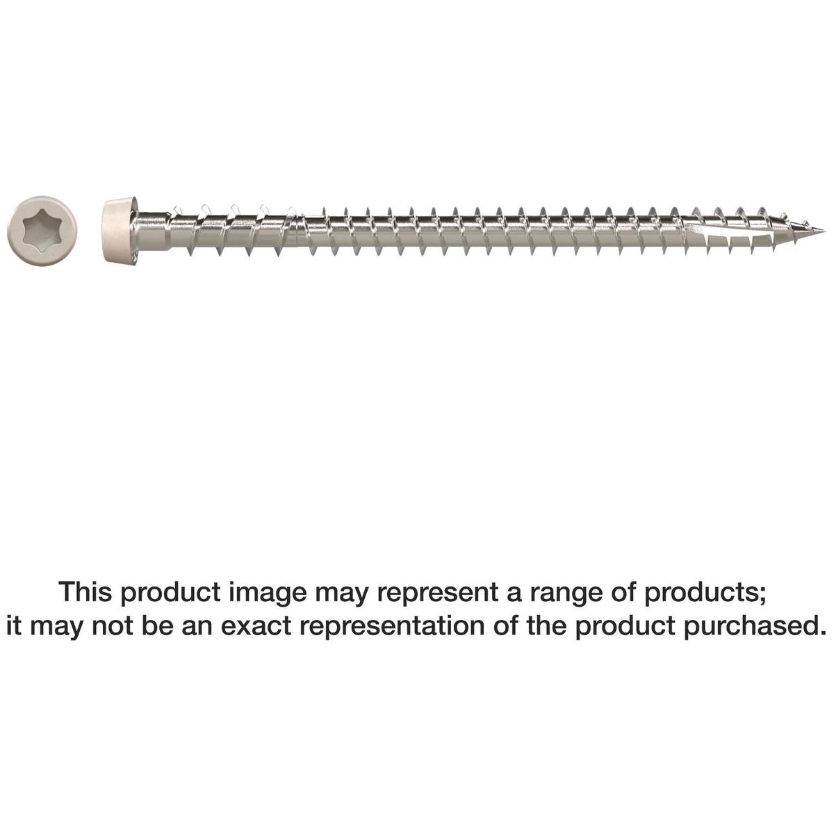Simpson Strong-Tie DCU234S316GR05 Deck-Drive DCU COMPOSITE Screw (Collated), #10 x 2-3/4-in. Type 316, Gray 05, 1000-Pack
