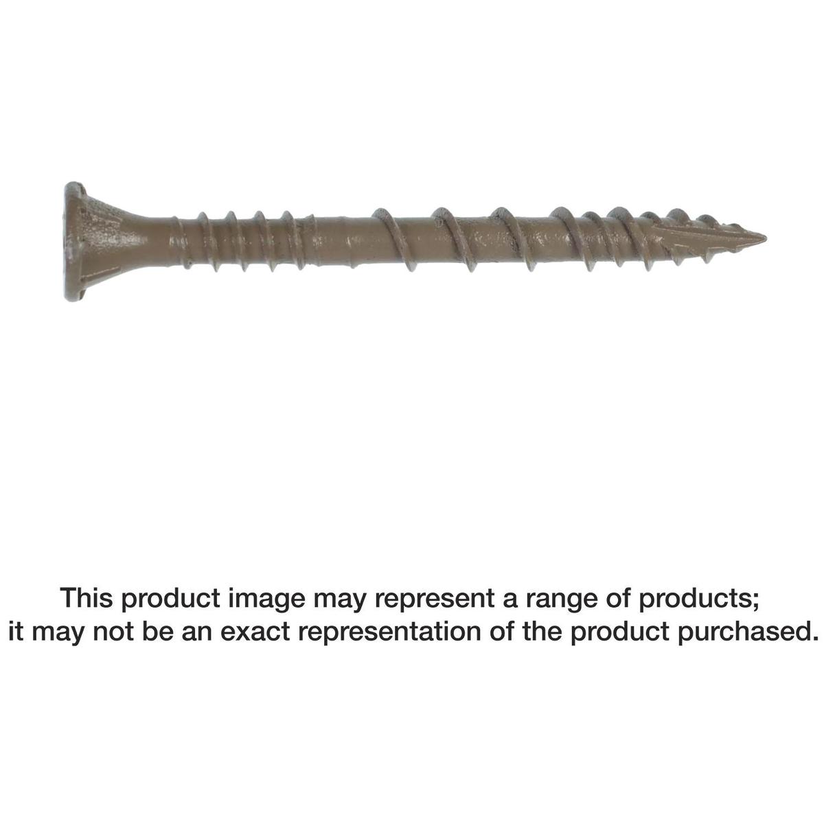 Simpson Strong-Tie DSVT2R350 Deck-Drive DSV WOOD Screw, #10 x 2-in. T-25, Flat Head, Quik Guard, Tan, 350-Pack