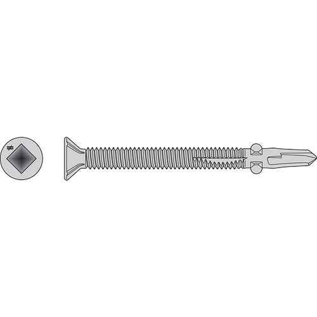 Simpson Strong-Tie F12C200FDM #12 2IN 410SS FLAT SQ SELF DRILL 1M