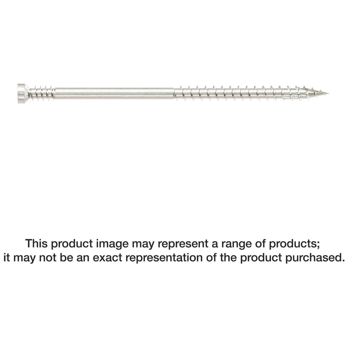 Simpson Strong-Tie FT07300T300 Finish Trim Screw, #7 x 3-in. T10, Trim-Head, Type 316, 300-Pack
