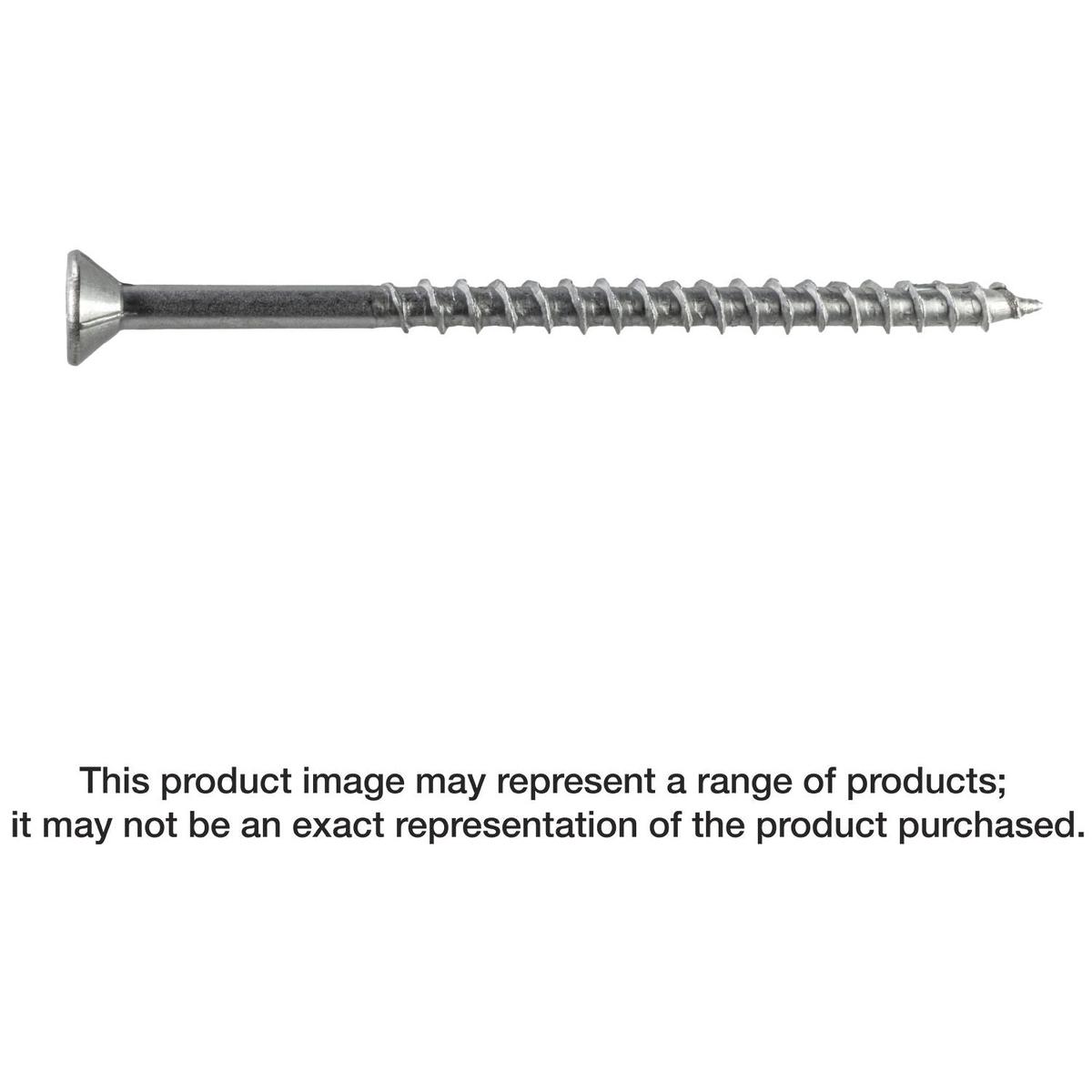 Simpson Strong-Tie S12500WPB Strong-Drive DWP WOOD SS Screw, #12 x 5-in. T-27, Flat Head, Type 305, 500-Pack