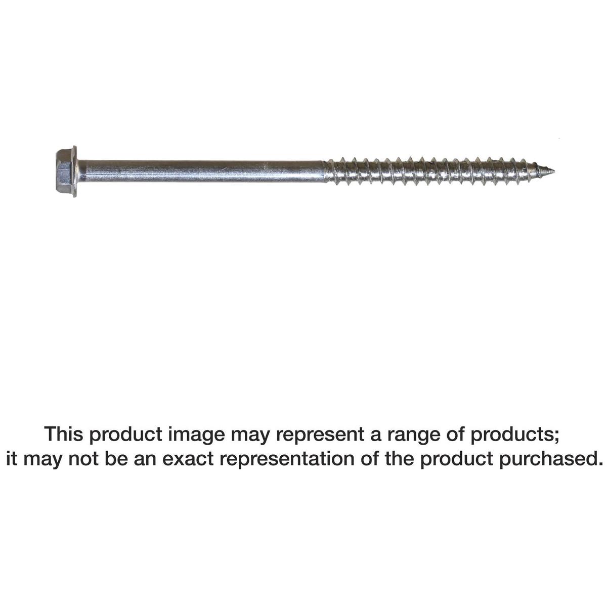 Simpson Strong-Tie SDWH19450SS-R10 Strong-Drive SDWH TIMBER-HEX SS Screw, 0.185-in. x 4-1/2-in. 5/16 Hex, Type 316, 10-Pack