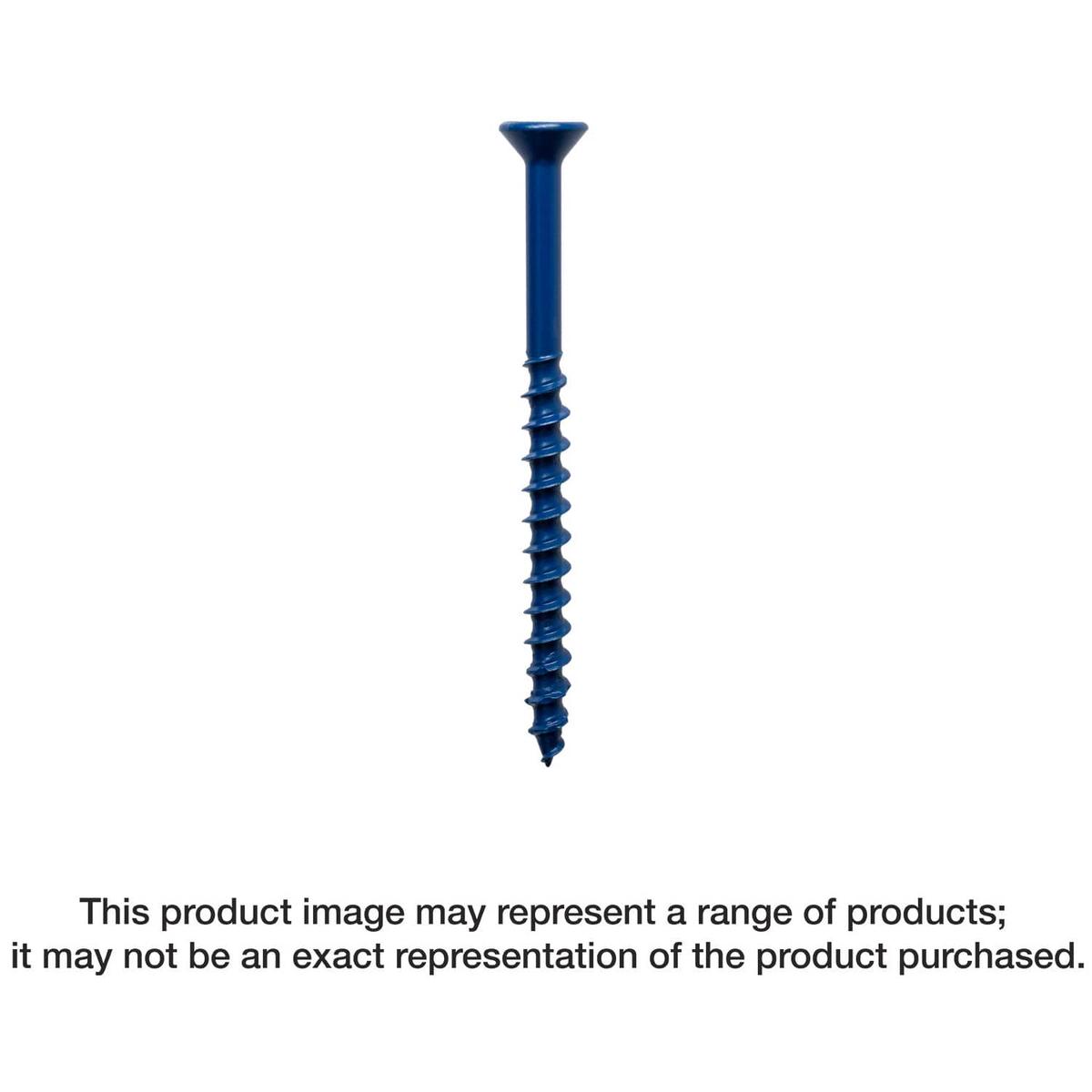 Simpson Strong-Tie TNT18134TFC8 Titen Turbo, 3/16-in. x 1-3/4-in. 6-Lobe Flat-Head Concrete and Masonry Screw, Blue, 8-Pack