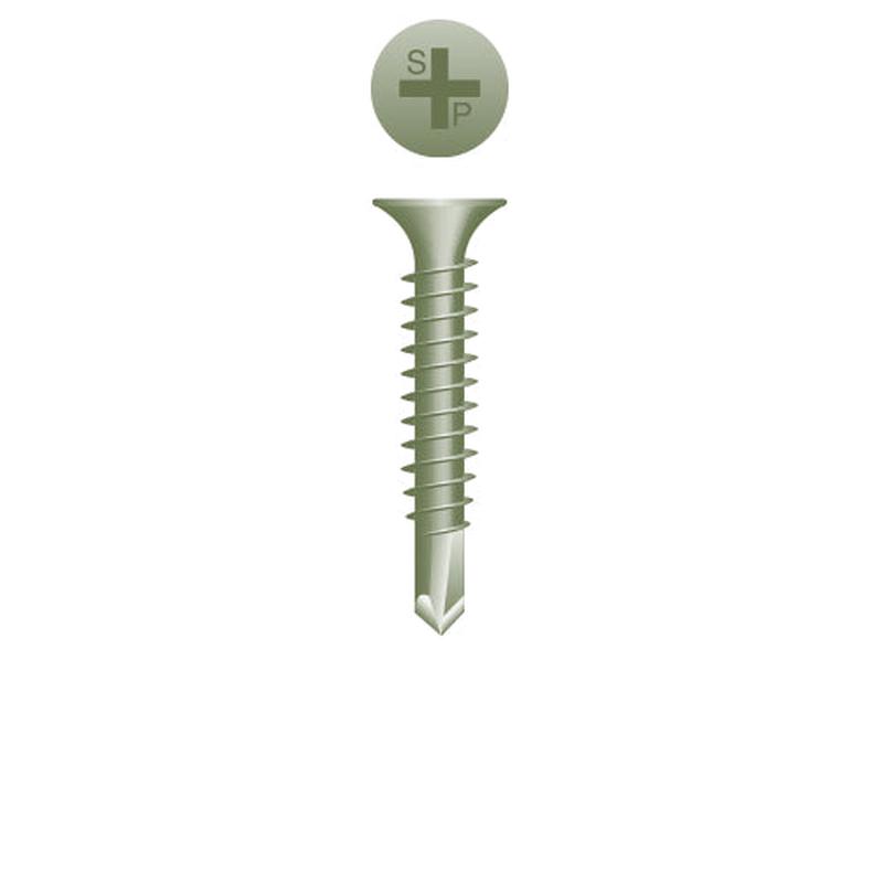 Strong-Point D823R Phillips Bugle Head,Ruspert Coated, 8-18 x 2-3/8, #2 Point, Box of 2,500 Self-Drilling Screws