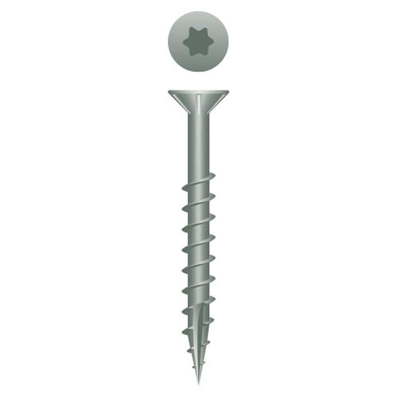 Strong-Point XT814W Star Drive Flat Head w/Nibs, Coarse Thread, Type ’17’, WAR Coated, 8 x 1-1/4, Box of 8,000 Outdoor Screws