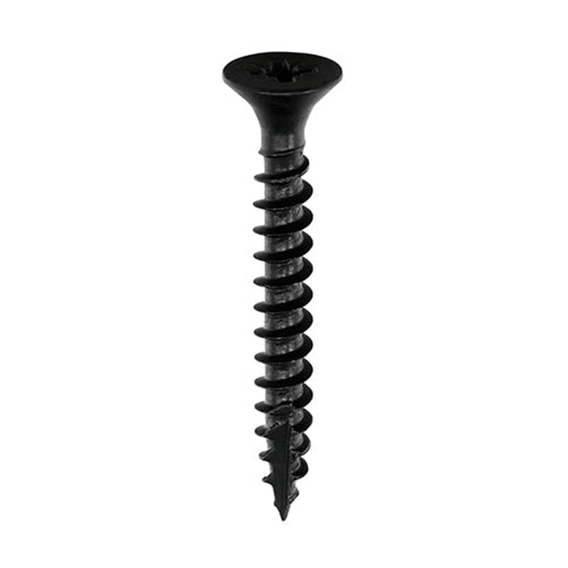 TIMCO Classic Multi-Purpose Screws – PZ – Double Countersunk – Exterior – Black Organic – 4.0 x 25 – 200 Pieces Box