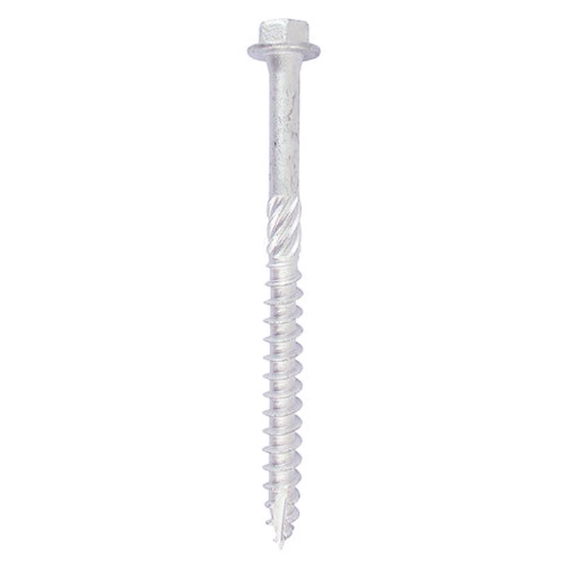 TIMCO Heavy Duty Timber Screws – Hex – Exterior – Silver – 10 x 80 – 10 Pieces TIMbag