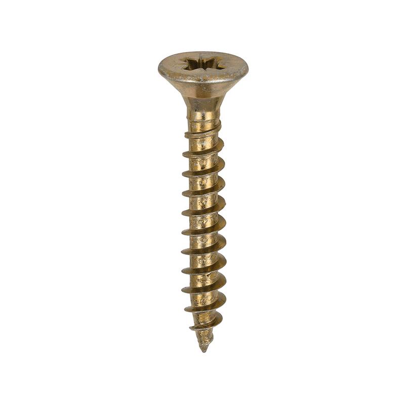 TIMCO Solo Chipboard & Woodscrews – PZ – Double Countersunk – Yellow – 6.0 x 40 – 200 Pieces Box