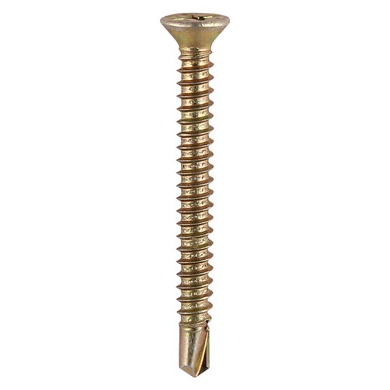 TIMCO Window Fabrication Screws – Countersunk – PH – Self-Tapping – Self-Drilling Point – Yellow – 3.9 x 32 – 1000 Pieces Box