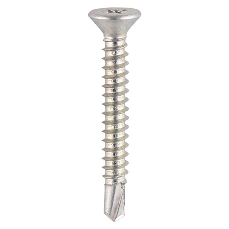 TIMCO Window Fabrication Screws – Countersunk – PH – Self-Tapping – Self-Drilling Point – Zinc – 4.8 x 25 – 1000 Pieces Box