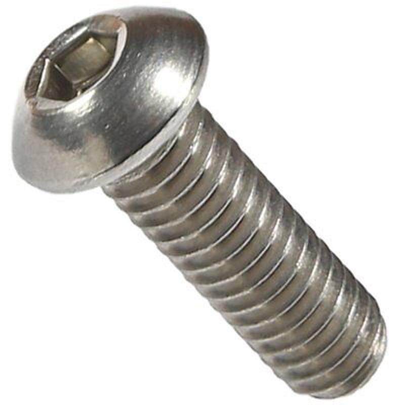 [100 PKG] Cap Screws Button Socket 18/8 Stainless 2/56 X 3/16