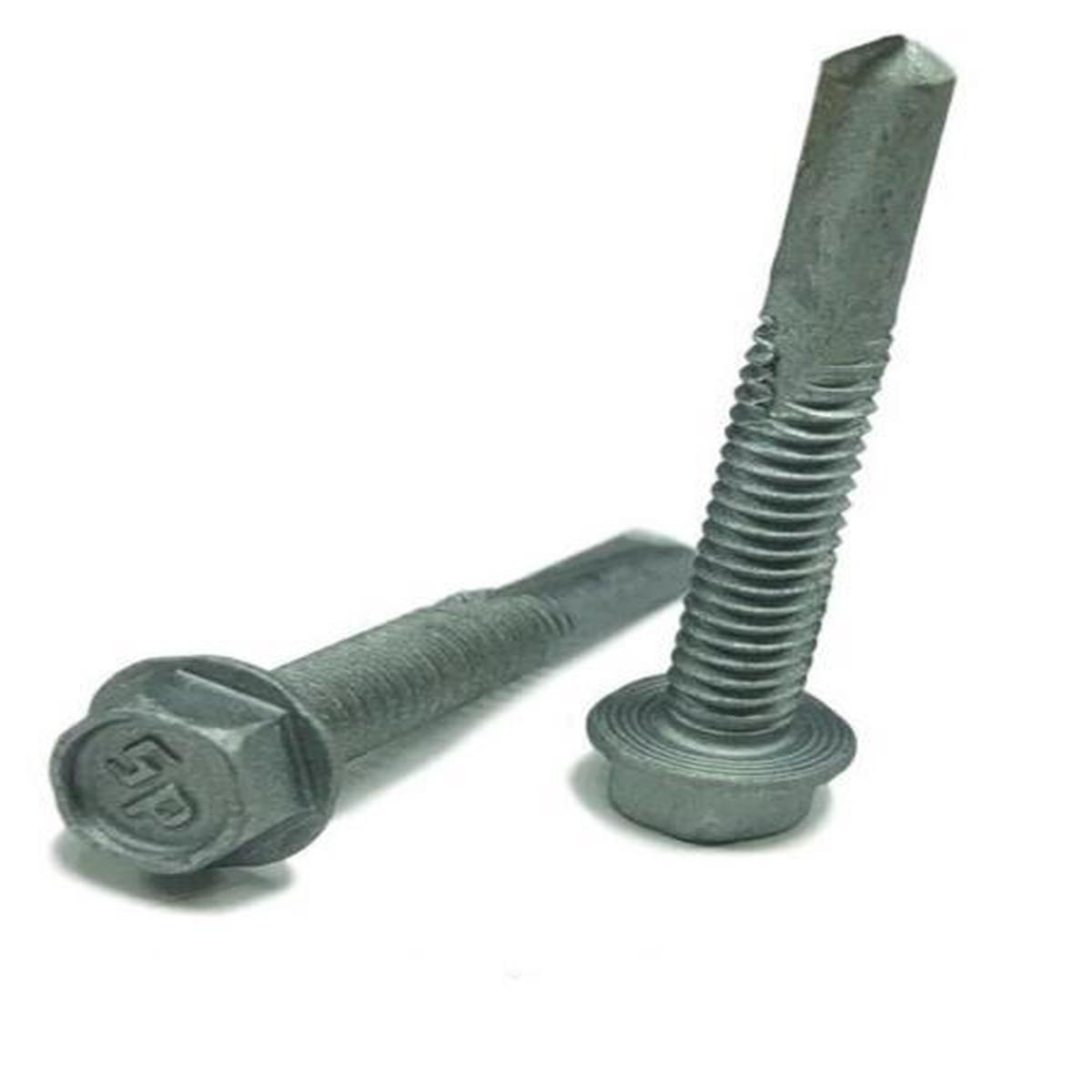 #12 x 2″ Hex Washer Head TEK 5 Self DrillIng Screws Strong Shield