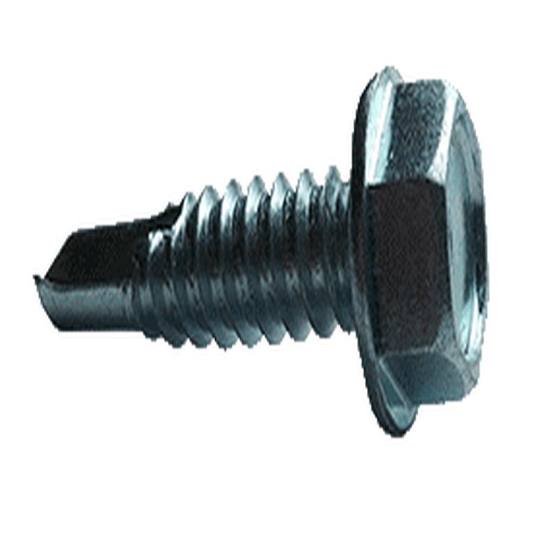 [500 BULK] Self Drilling Screws Unslotted Indented Hex Washer #3 Point Zinc Plated 14 X 7/8