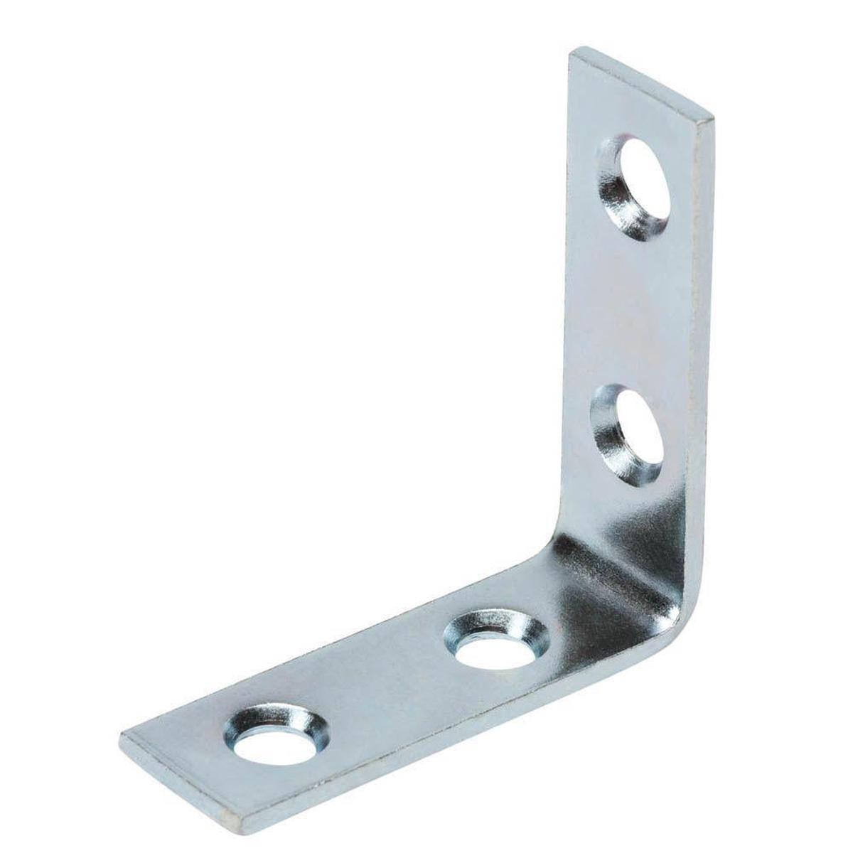 BZP L-Corner Brackets  Heavy-Duty Right Angle Brackets for Timber, Shelving & Furniture – 63mm x PACK OF 5