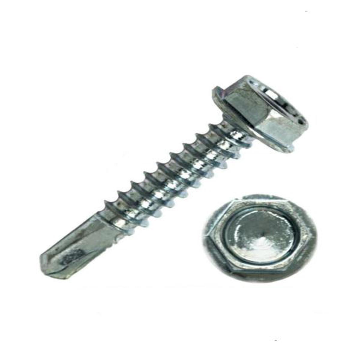 INTERCORP H1024 #10 x 1 1/2″ Self Drilling Screw Hex Washer Head Zinc 3,000 BOX