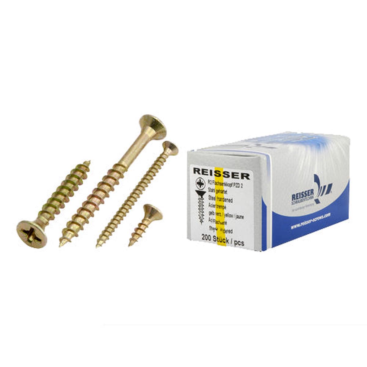 Reisser 5 x 100mm R2 Pozi Yellow Screw (200pc)