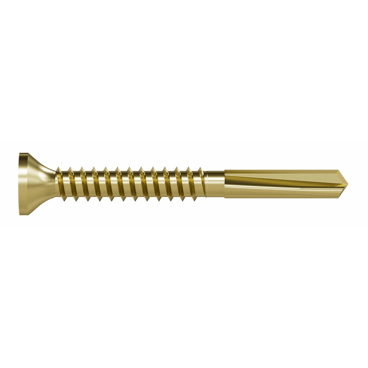 Simpson PPHD134B1016-4K Strong-Drive PPHD SHEATHING-TO-CFS Screw #10 x 1-3/4 in. T25, Yellow Zinc