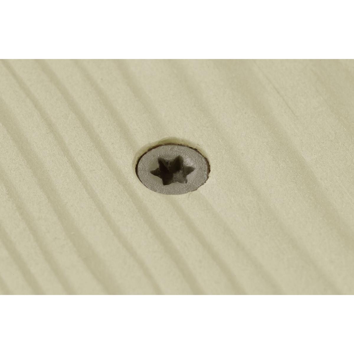Simpson Strong-Tie Deck-Drive DSV WOOD Screw, #10 x 2-1/2-in. T-25, Flat Head, Quik Guard, Tan, 1-lb. (DSVT212R1LB)