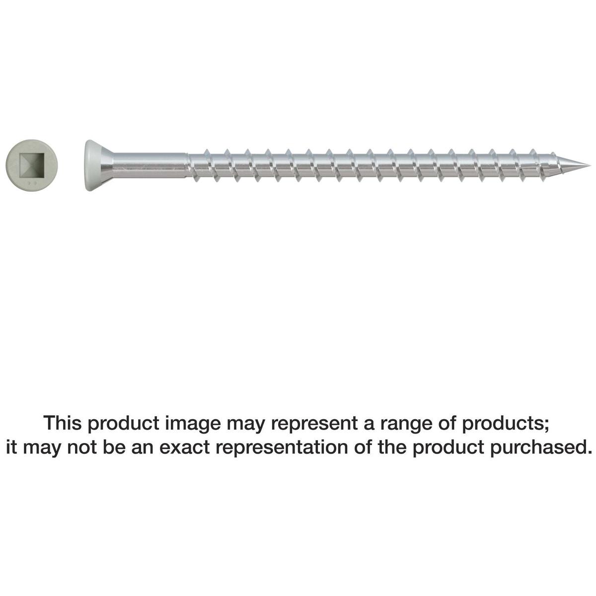 Simpson Strong-Tie DTH212S305GR Trim-Head Screw, Sharp Point (Collated), #7 x 2-1/2-in. #2 Square Type 305 Gray, 1000-Pack