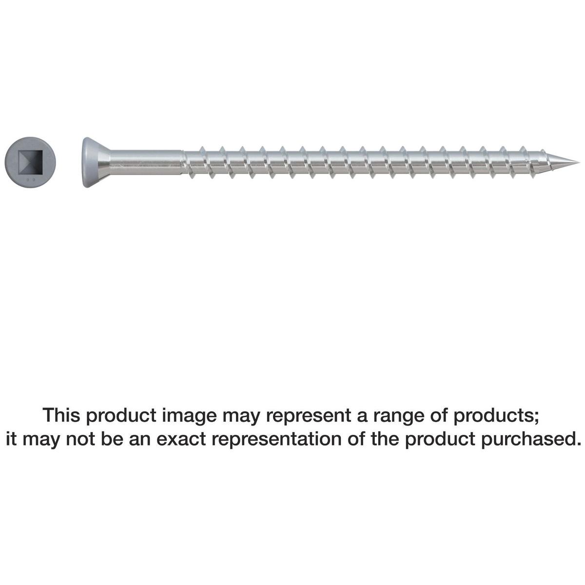 Simpson Strong-Tie DTH212S305GR04 Trim-Head Screw, Sharp Point (Collated), #7 x 3-in. #2 SQ Type 305, Gray 04, 1000-Pack