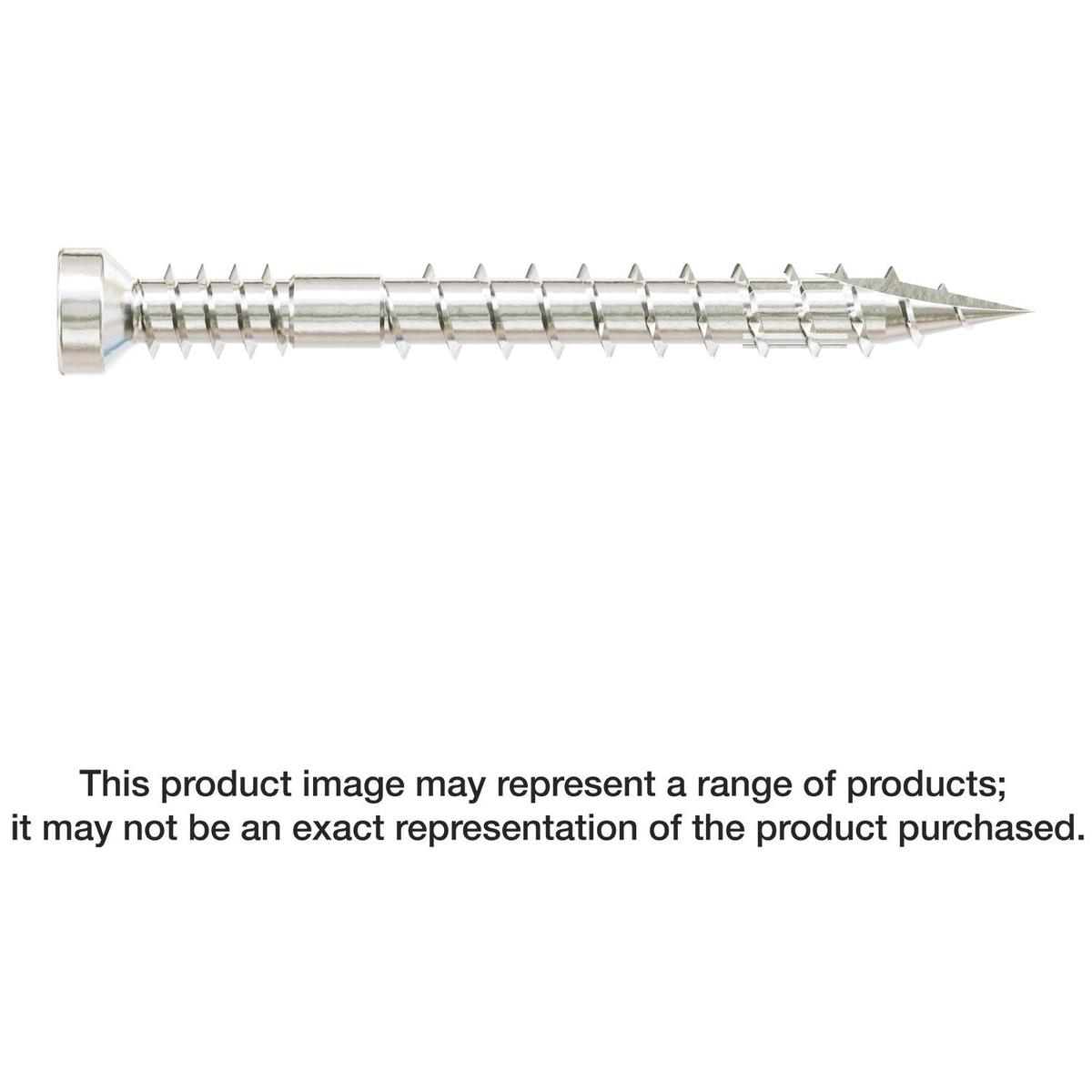 Simpson Strong-Tie FT07112T100 Finish Trim Screw, #7 x 1-1/2-in. T10, Trim-Head, Type 316, 100-Pack