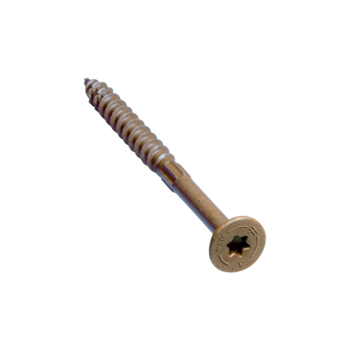 Simpson Strong-Tie Strong-Drive SDWS FRAMING Screw, 0.160-in. x 3-in. T25, Quik Guard, Tan, 1000-Pack (SDWS16300Q)
