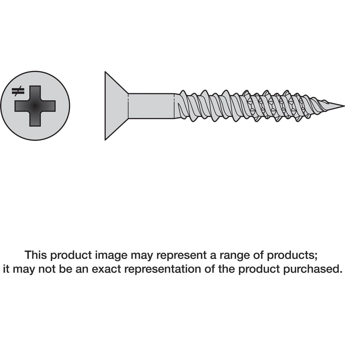 Simpson Strong-Tie T06J050FX-RP25 Marine Screw, Flat Head, #6 x 1/2-in. #2 Phillips Drive, Type 316, 25-Pack