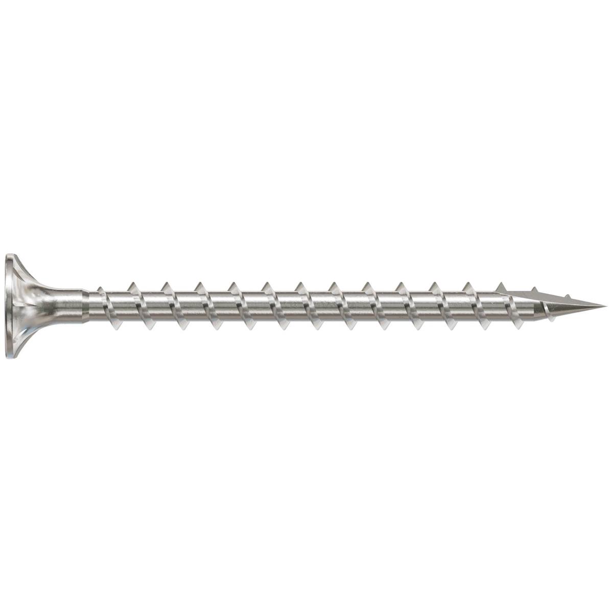Simpson Strong-Tie T08225WQ1 Fiber-Cement Screw, #8 x 2-1/4-in. #2 Square Wafer-Head, Type 316, 100-Pack