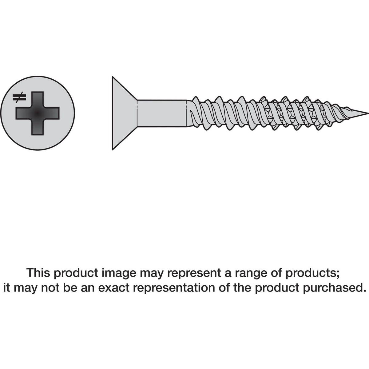 Simpson Strong-Tie T10J150FXC Marine Screw, Flat Head, #10 x 1-1/2-in. #2 Phillips Drive, Type 316, 100-Pack