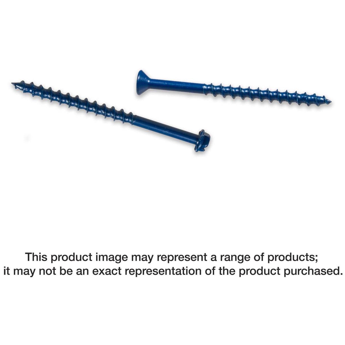Simpson Strong-Tie TNTS25314TFB Titen Turbo, 1/4-in. x 3-1/4-in. 6-Lobe Flat-Head Concrete and Masonry Screw, Silver, 1000-Pack
