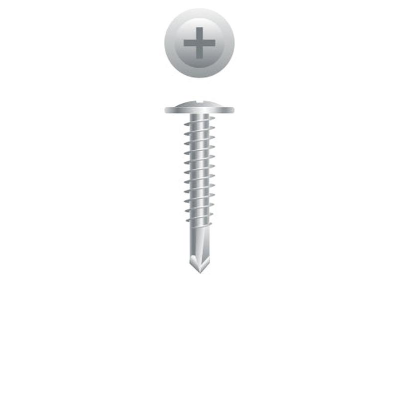 Strong-Point 4M92 410 Stainless Steel Phillips Modified Truss (R/W) Head, Passivated & Waxed, 8-18 x 2-1/2, #2 Point, Box of 1,500 Stainless Steel Screws