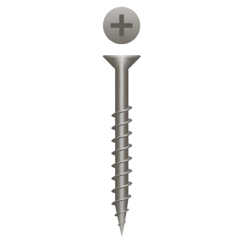 Strong-Point 832L Phillips Flat Head Particle Board Screws, Plain and Lubed, 8 x 2, Box of 3,500 Woodworking Screws