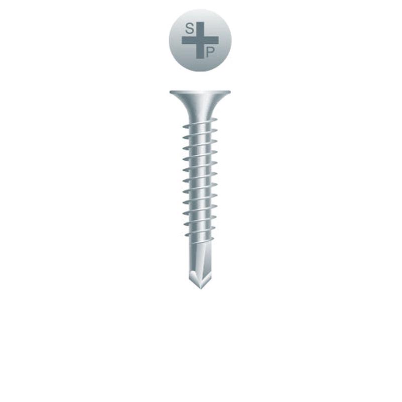 Strong-Point D617Z Phillips Bugle Head, Zinc Plated, 6-20 x 1-7/8, #2 Point, Box of 4,000 Self-Drilling Screws