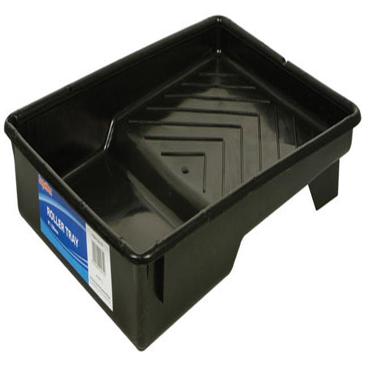 SupaDec Paint Tray  Durable Black Plastic Tray for Smooth Roller Application – 4″