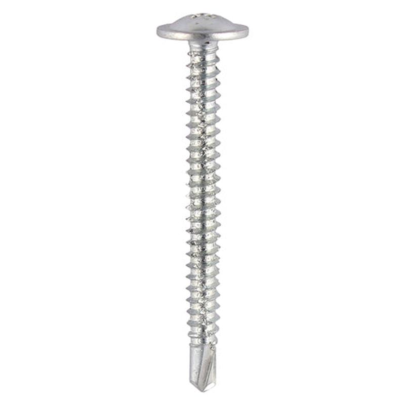 TIMCO Baypole Screws – Wafer Flange – PH – Self-Drilling Point – Zinc – 4.8 x 80 – 200 Pieces Box