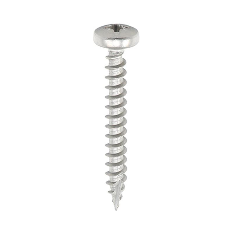 TIMCO Classic Multi-Purpose Screws – PZ – Pan Head – A2 Stainless Steel – 4.0 x 50 – 200 Pieces Box