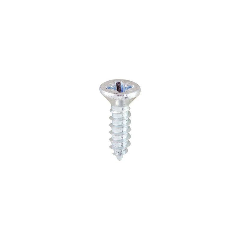 TIMCO Metal Tapping Screws – PZ – Countersunk – Self-Tapping – Zinc – 8 x 1/2 – 200 Pieces Box