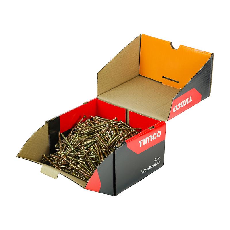 TIMCO Solo Chipboard & Woodscrews – Industry Pack – PZ – Double Countersunk – Yellow – 5.0 x 80 – 1000 Pieces Box