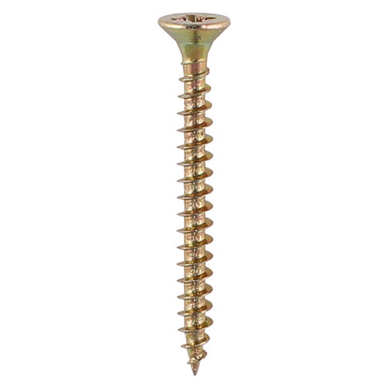 TIMCO Solo Woodscrews – PZ – Double Countersunk – Yellow – 4.0 x 60 – 12 Pieces TIMpac