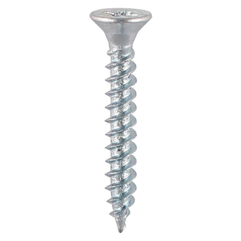 TIMCO Twin-Thread Woodscrews – PZ – Double Countersunk – Zinc – 10 x 2 1/2 – 10 Pieces TIMpac