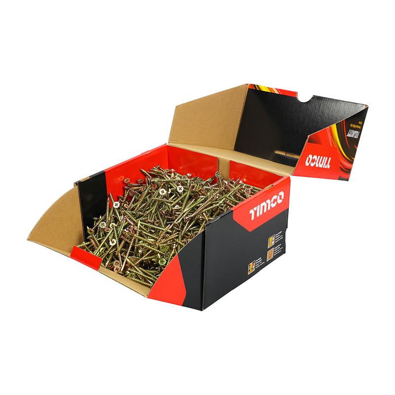 TIMCO Velocity Premium Multi-Use Screws – PZ – Double Countersunk – Yellow – 5.0 x 60 – 1000 Pieces Box