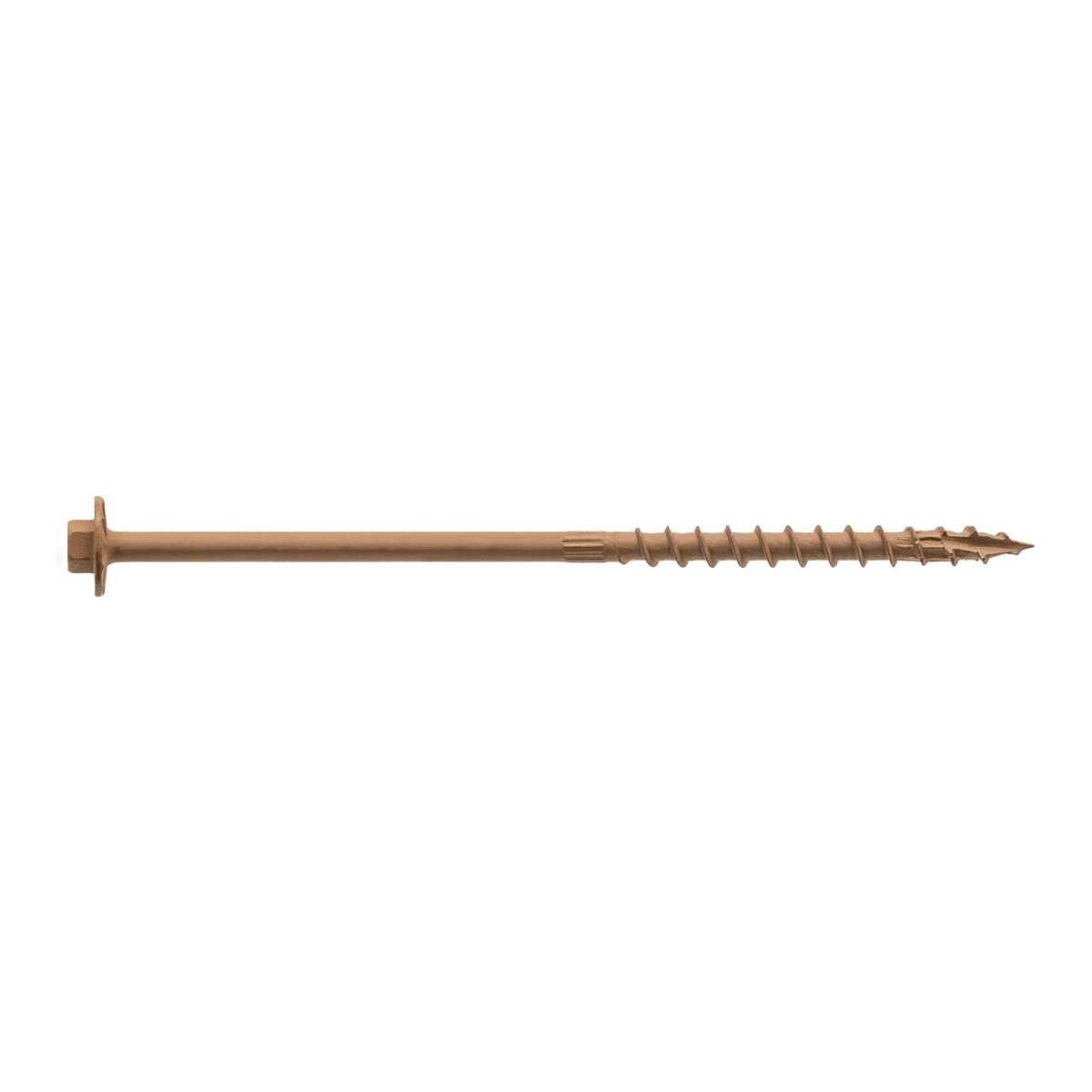 Simpson Strong-Tie Strong-Drive SDWH TIMBER-HEX Screw, 0.195-in. x 6-in. 5/16 Hex, DB Coating, 600-Pack (SDWH19600DB)