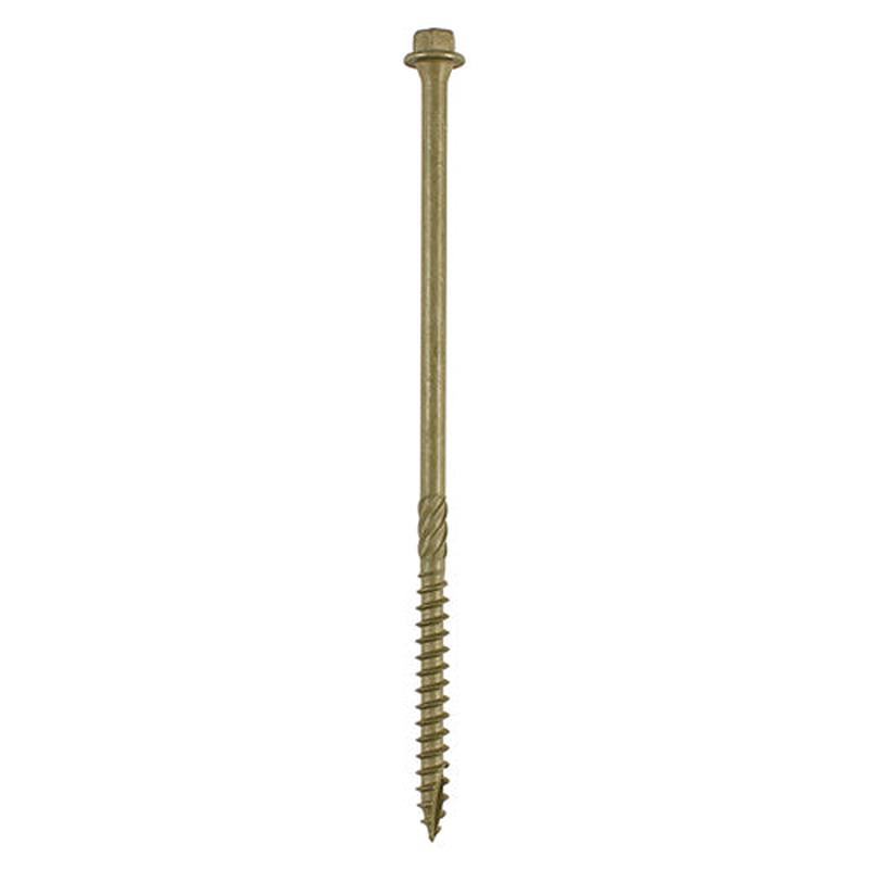 TIMCO Timber Screws - Hex Head - Exterior - Green - 6.7 x 200 - 20 Pieces TIMbag