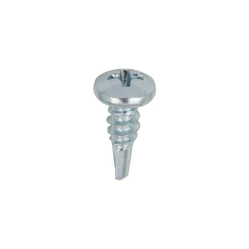 TIMCO Metal Construction Sheet & Stud Screws - PH - Pan - Self-Drilling - Zinc - 8 x 1/2 - 1000 Pieces Box