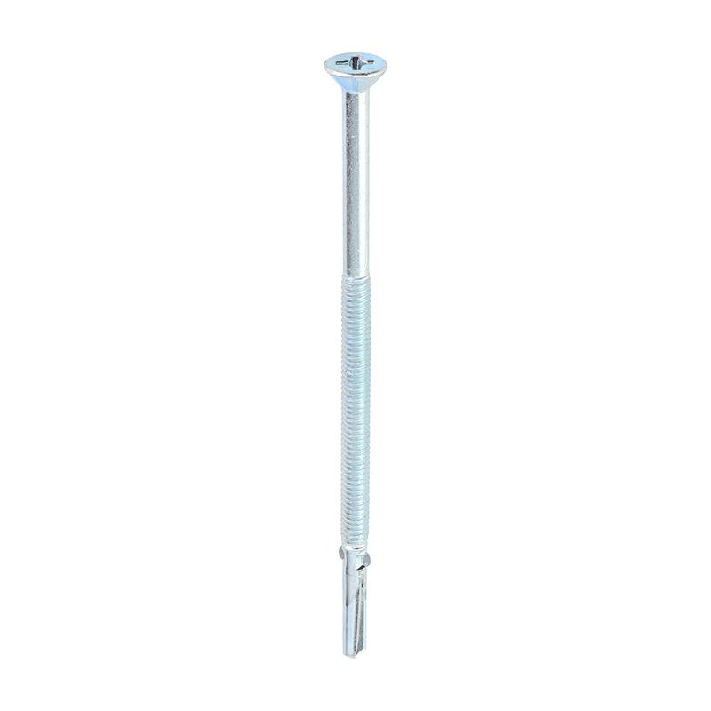 TIMCO Metal Construction Timber to Heavy Section Screws - Countersunk - Wing-Tip - Self-Drilling - Zinc - 5.5 x 120 - 100 Pieces Box